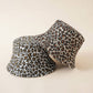 ACCITY FASHION NICHE LEOPARD PRINT BUCKET HAT