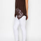 Origami Soft Relaxed Tank With Delicate Sparkly Lace Hem