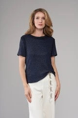 Insight Crystal Knit T-Shirt Top