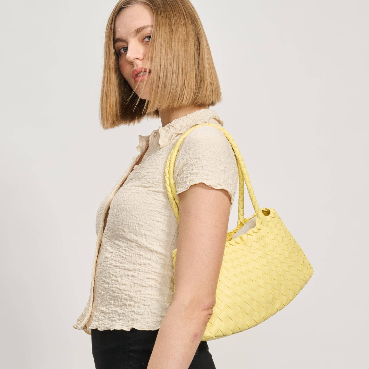 Moda Luxe Millie Woven Shoulder Bag