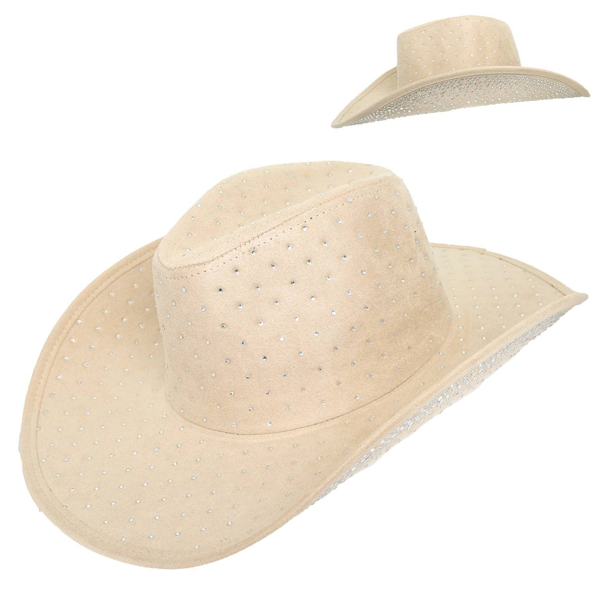 SP SophiaFashion Rhinestone Jeweled Cow Boy Hat
