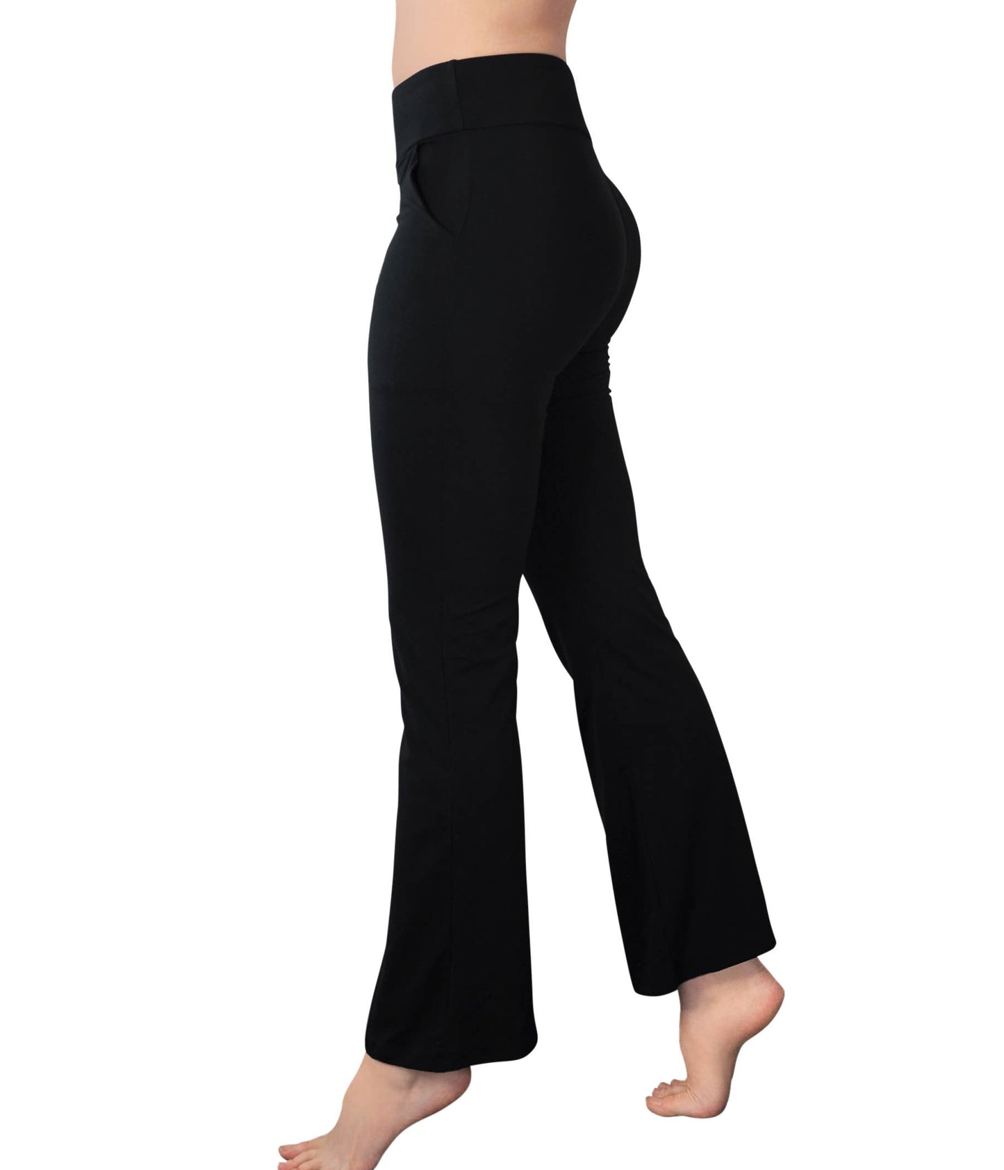 Comfy Yoga Lightweight Women's Flared Yoga Pants with Front Pockets
