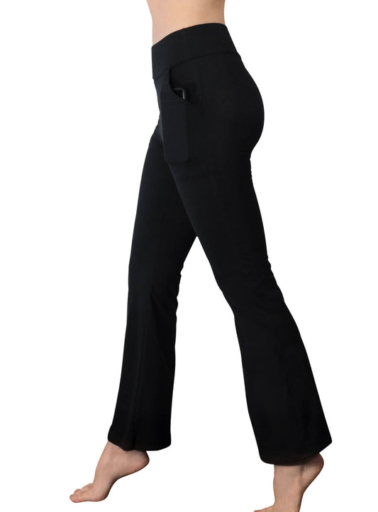 Comfy Yoga Lightweight Women's Flared Yoga Pants with Front Pockets
