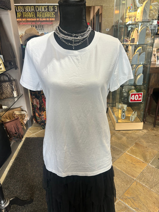 Elle Scoop Neck Short Sleeve T-Shirt Top
