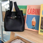 Pretty Persuasions Dual-Carry Small Microfiber Leather Tote Bag