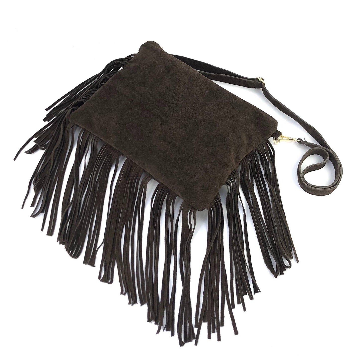 Milano Amour Mioda Maxi Suede Crossbody Bag - Made in Italy