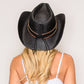 SP Sophia Collection Western Embroidered Straw Woven Cowboy Hat