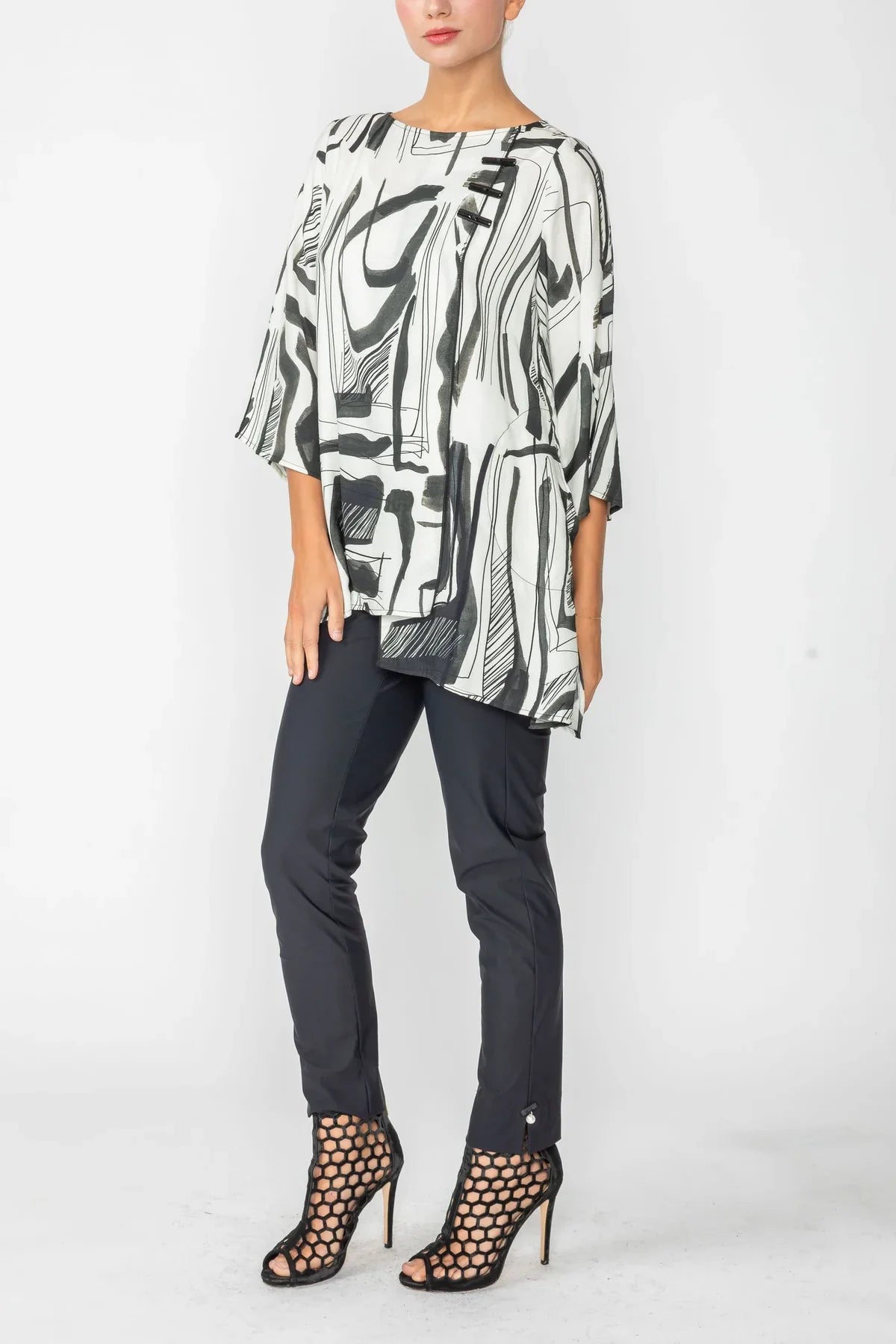 IC Collection Asymetrical Layered Tunic Top