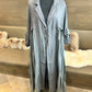 Elle Linen Charcoal Duster