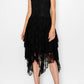 Origami Apparel Whimsical Sleeveless Lace Midi Dress With Unattached Slip