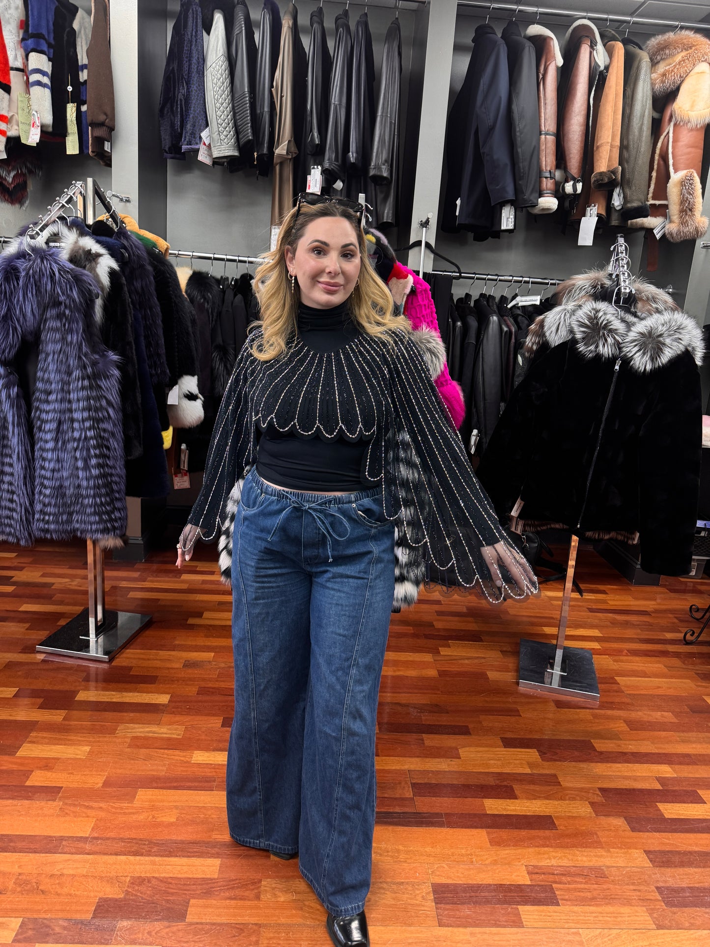 Kokomo JEWEL 7-WAY SCARF-SHAWL-BLACK-ONE-SIZE Accessories