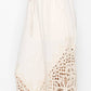 Origami Black Crochet-Detail Lined Drawstring Pants
