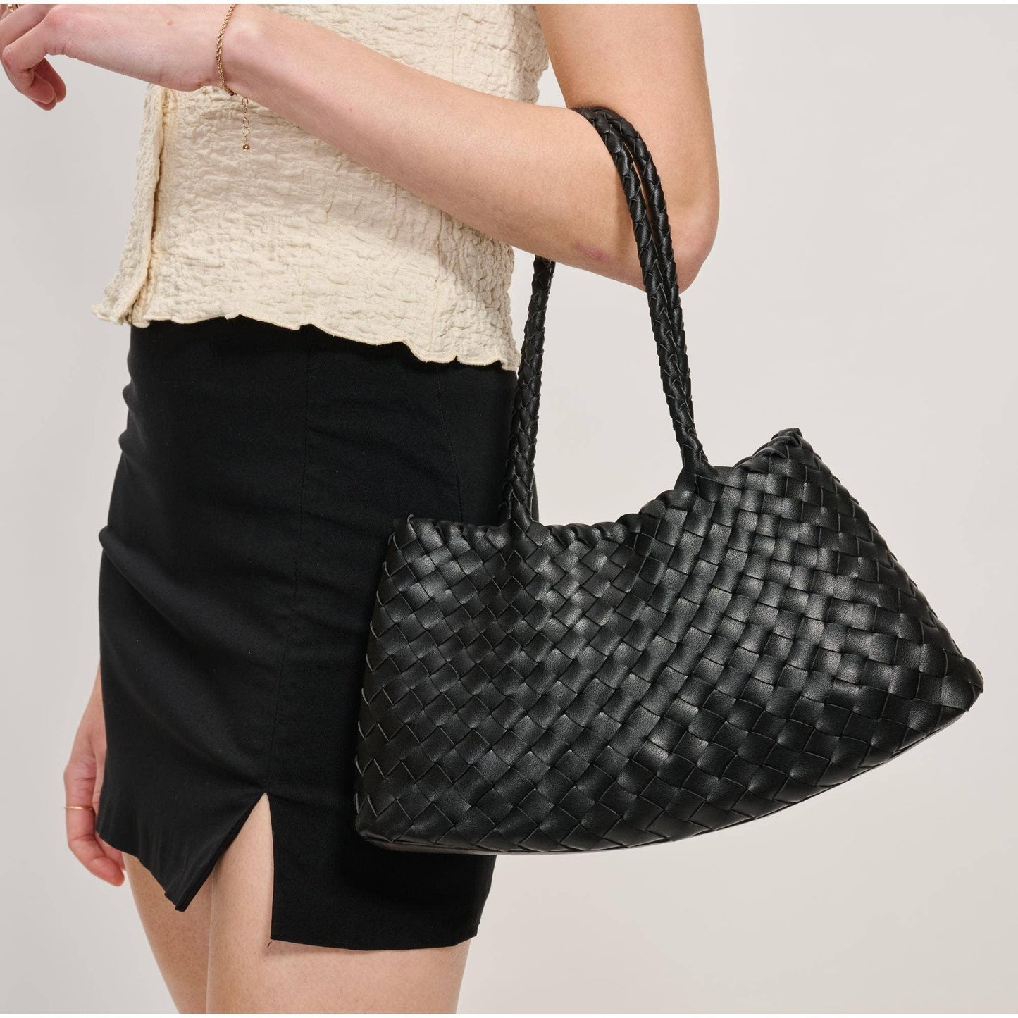 Moda Luxe Millie Woven Shoulder Bag