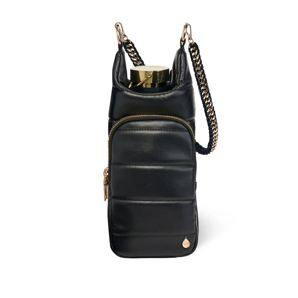 WanderFull Black Vegan Leather HydroBag® with Strap Bundle