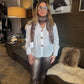 Rosa Clothing Chic Vibe Heart Textured Button Oxford Shirt Loose Fit Shirt
