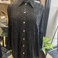 Vanilla Monkey Sequin Oversized Drop Shoulder Shirt Top