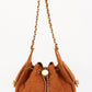 Quilted Suede Chain Drawstring Shoulder Bag