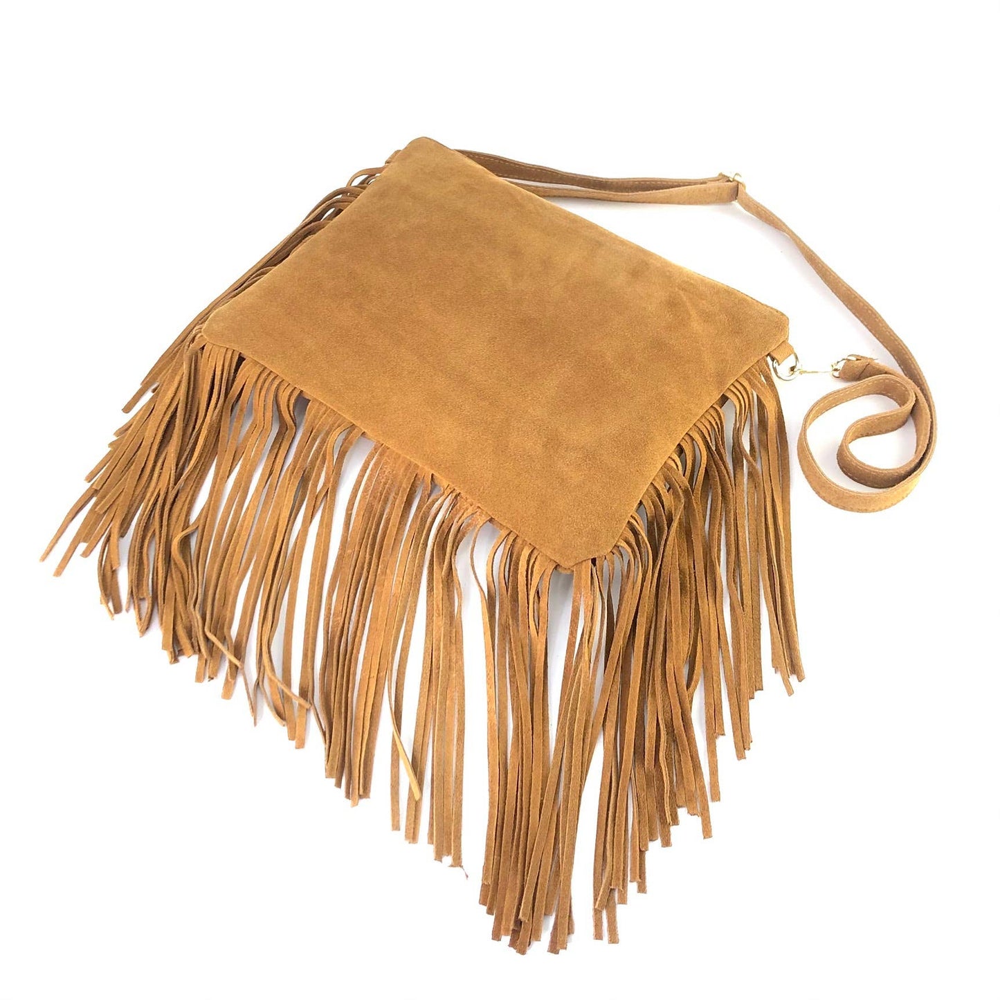 Milano Amour Mioda Maxi Suede Crossbody Bag - Made in Italy