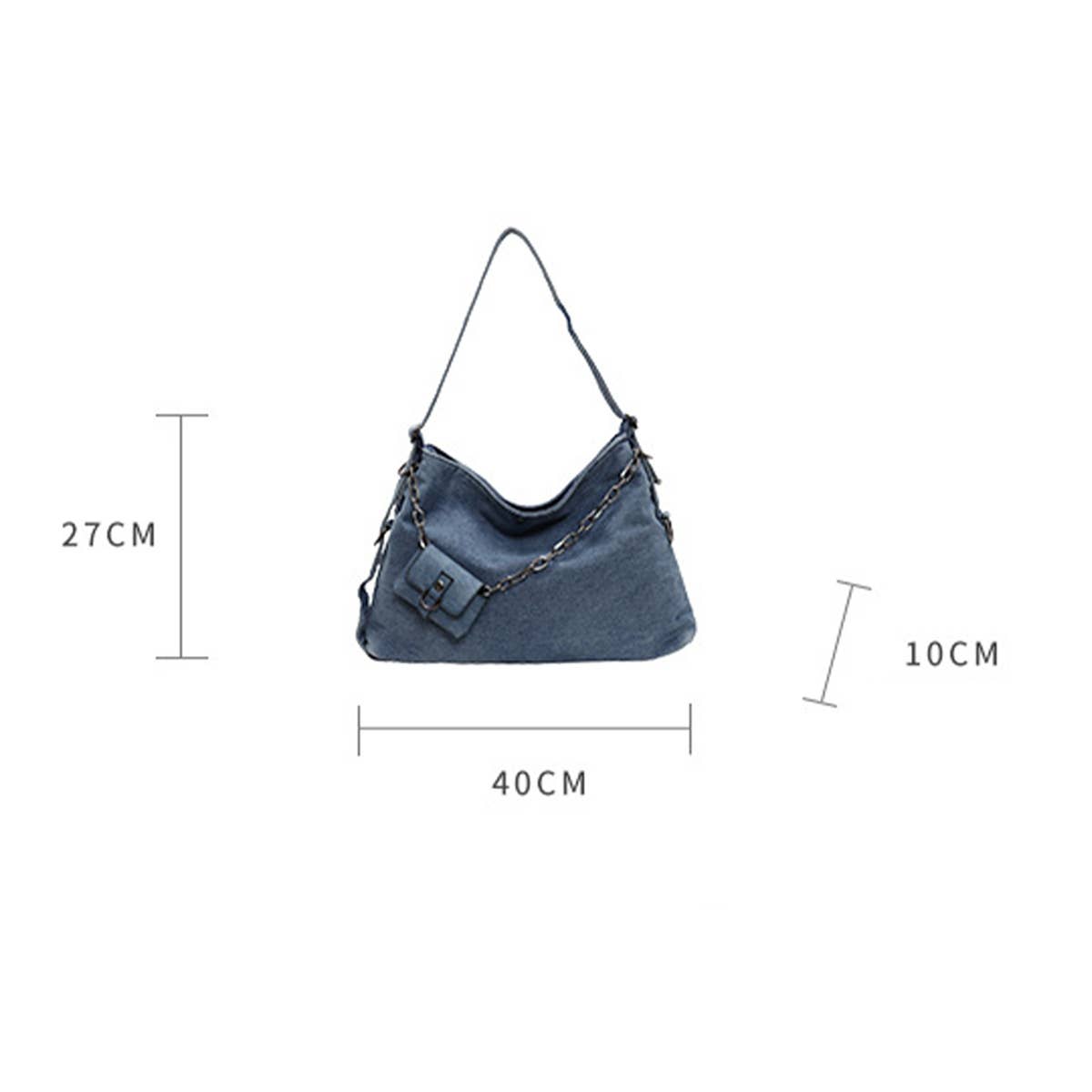 Accity New Retro Denim Commuter Tote Bag