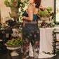 Flight of Fancy Linen Cropped Artist Pants w/ Hummingbird