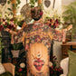 Market of Stars Courage Dear Heart Opera Duster Kimono Robe w/ Sacred Heart
