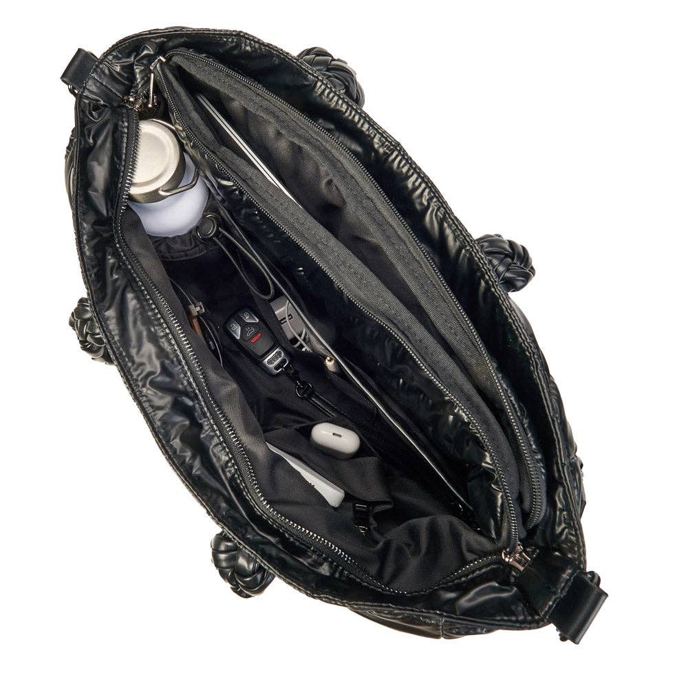 WanderFull Black Quilted HydroTote