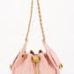 Quilted Suede Chain Drawstring Shoulder Bag