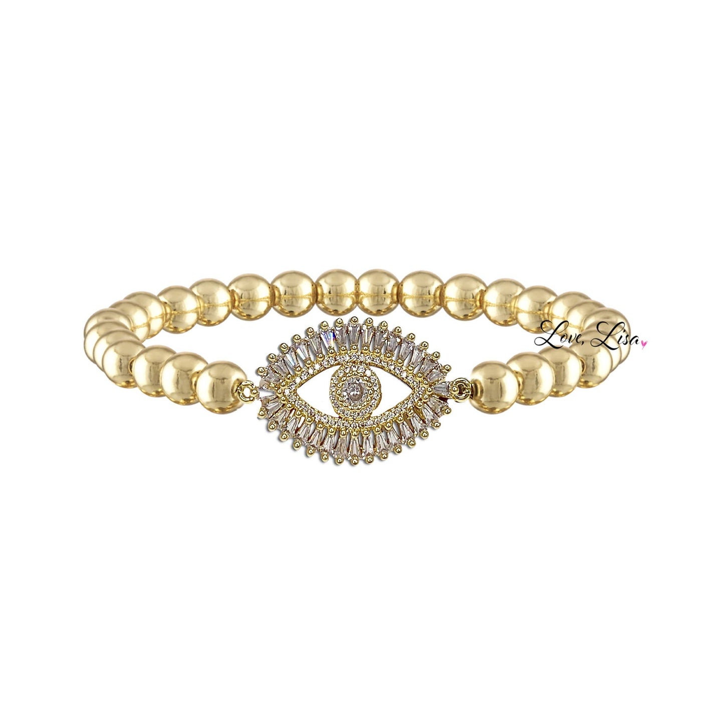 Love Lisa Monica Evil Eye Beaded Bracelet