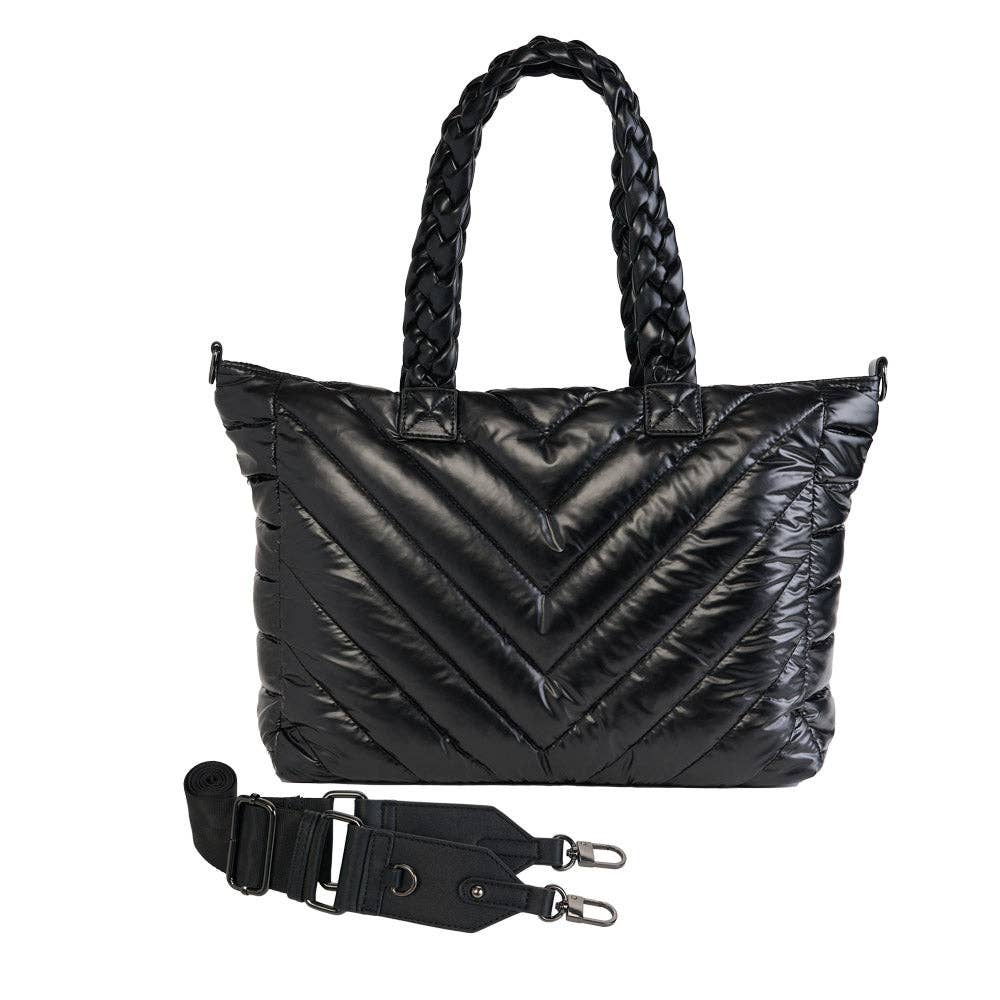 WanderFull Black Quilted HydroTote