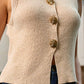 Jade by Jane Sleeveless Vest Button Down Sweater