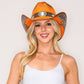 Sophia Collection Western Rhinestone Embellished Straw Cowboy Hat