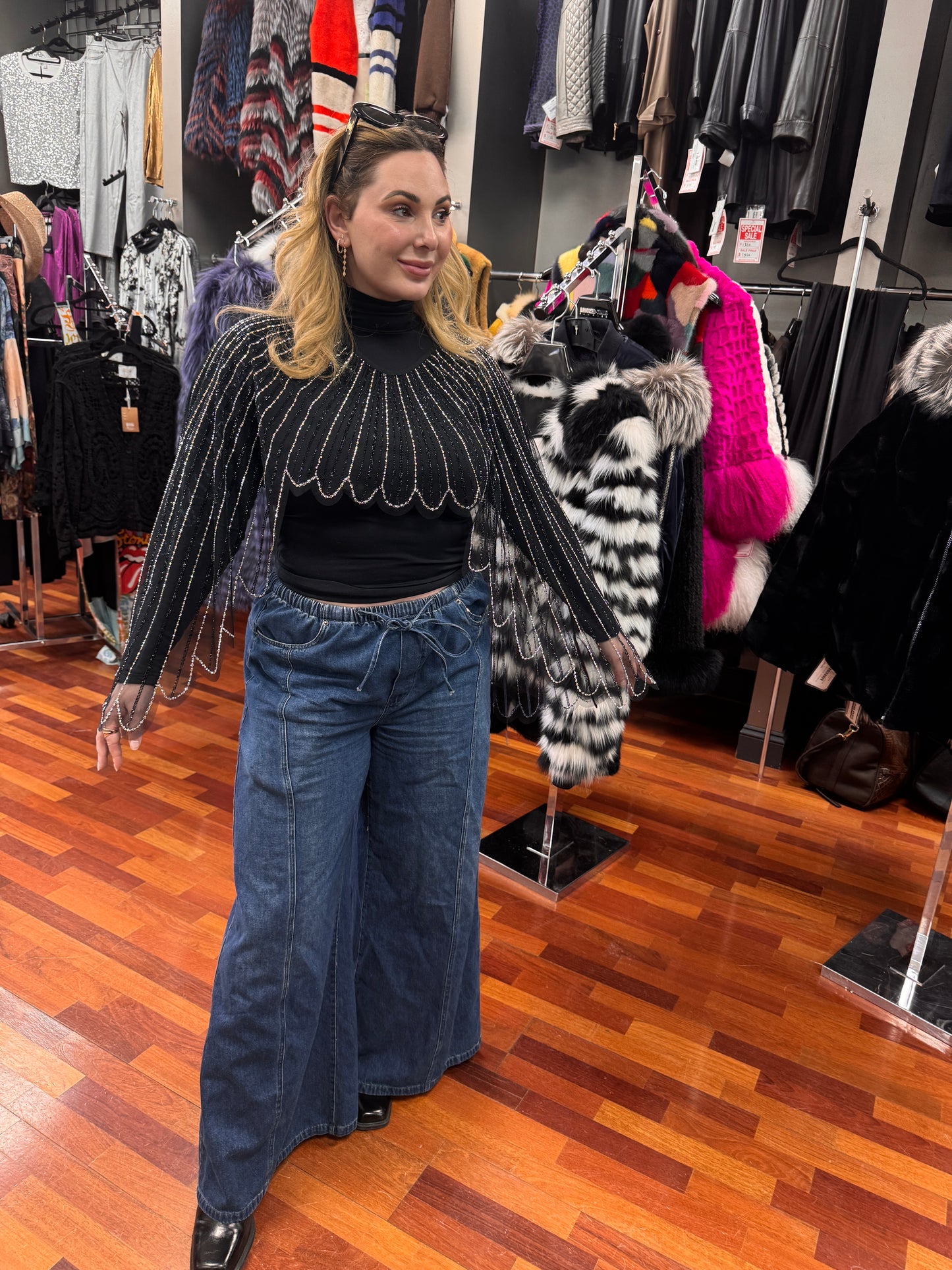 Kokomo JEWEL 7-WAY SCARF-SHAWL-BLACK-ONE-SIZE Accessories