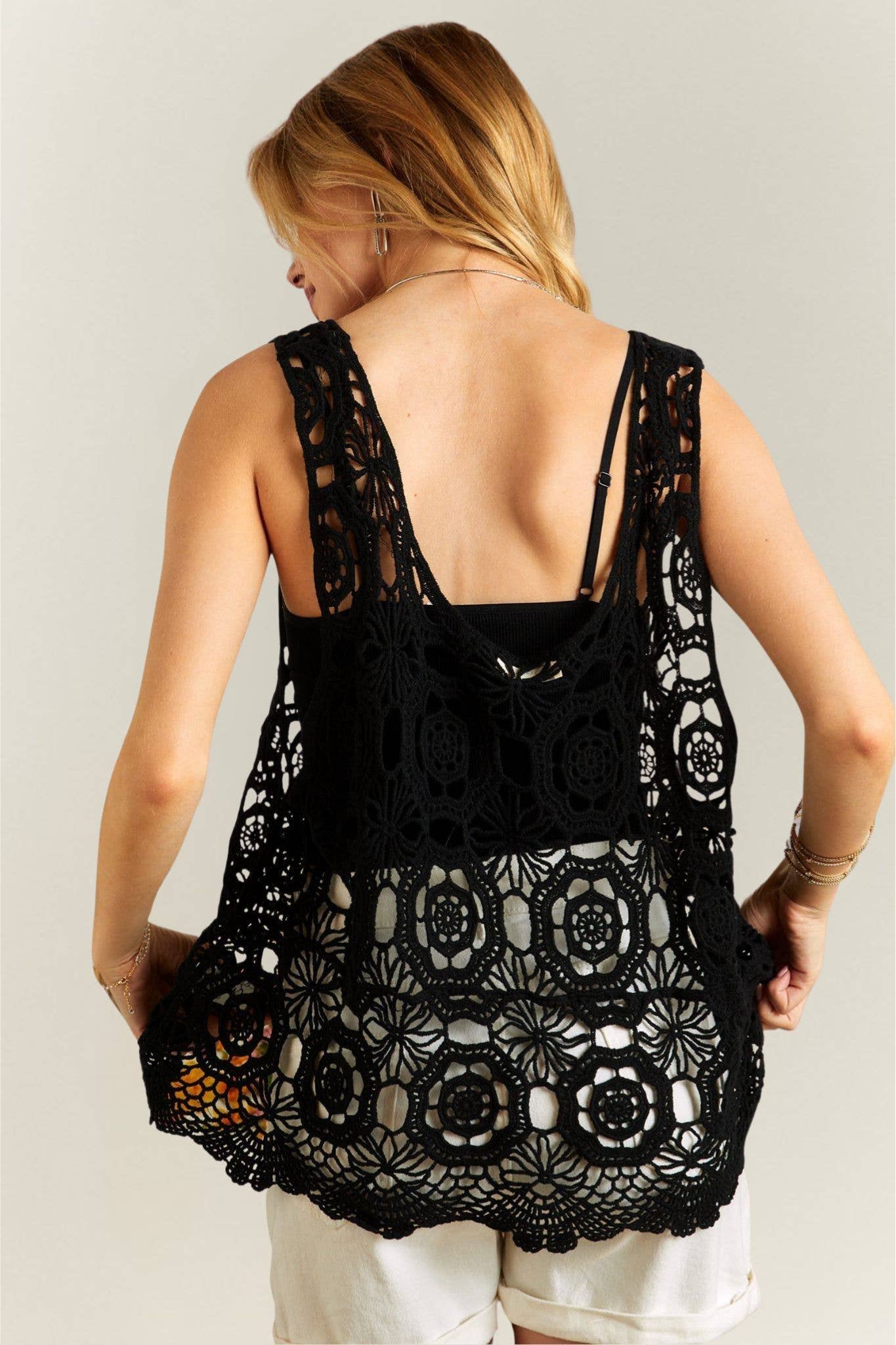 Adora Casual Crochet Tank Top