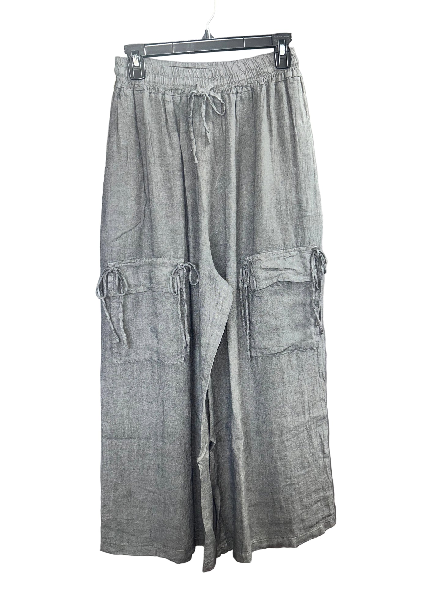 Elle Linen Wide Leg Pocketed Pant