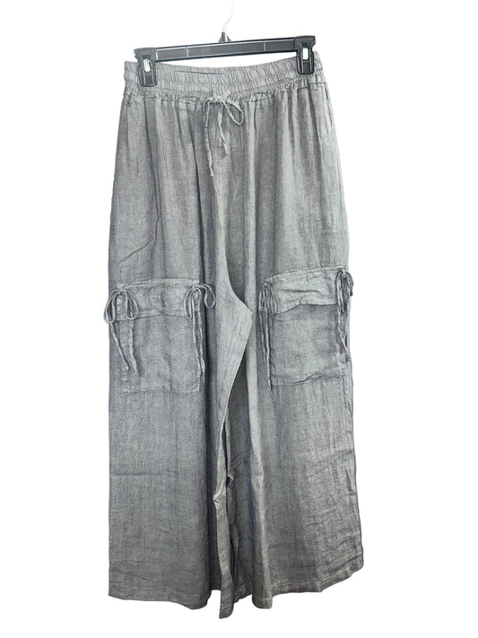Elle Linen Wide Leg Pocketed Pant