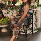 Flight of Fancy Linen Cropped Artist Pants w/ Hummingbird