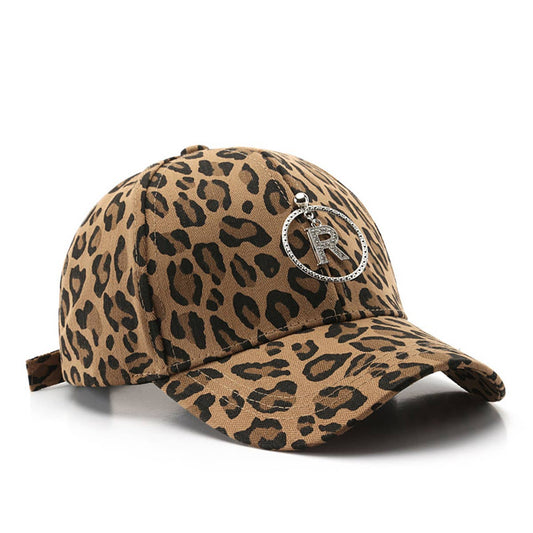 ACCITY Leopard Print Curved Brim Baseball Cap Street