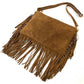 Milano Amour Miele Crossbody Suede Fringe Bag