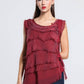 Tina Stephens Arianna Silk Ruffle Top