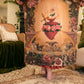 Market of Stars Courage Dear Heart Opera Duster Kimono Robe w/ Sacred Heart
