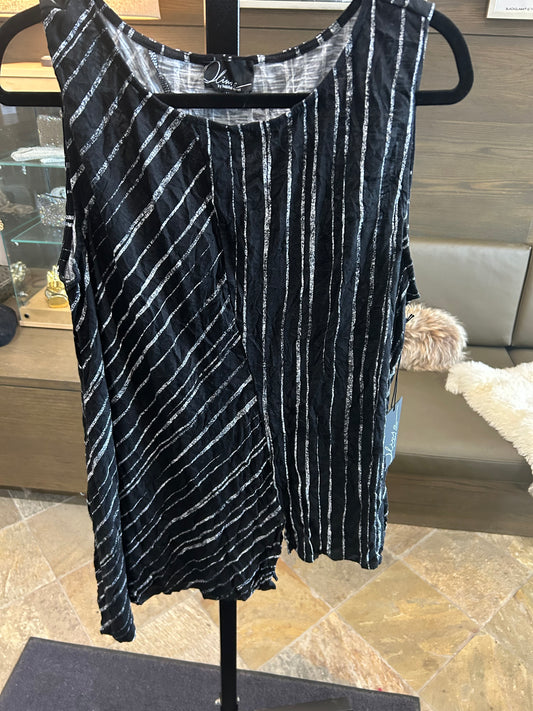 Olivia by Habitat Tissue Crinkle Strip Statement Tunic