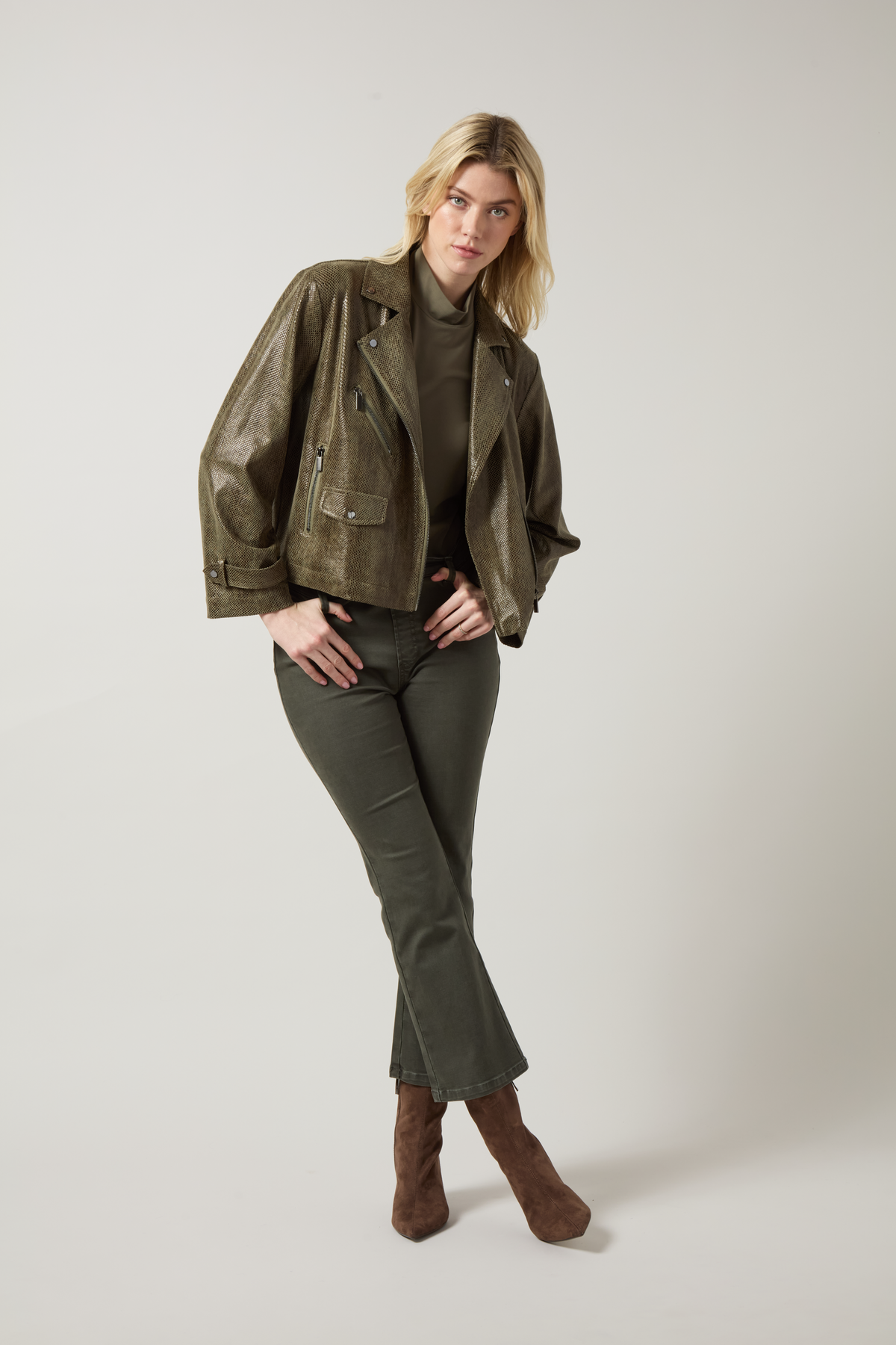Lyssè Emory Vegan Suede Moto Jacket