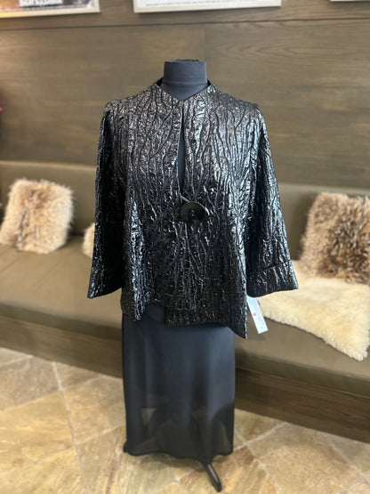 IC Collection Black Liquid Patent Jacket