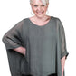 Tina Stephens Made in Italy Sofia Silk Kaftan Top One Size