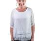 Tina Stephens Adriana Silk Double Raw Edge Top