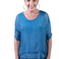 Tina Stephens Adriana Silk Double Raw Edge Top