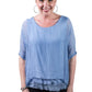 Tina Stephens Adriana Silk Double Raw Edge Top