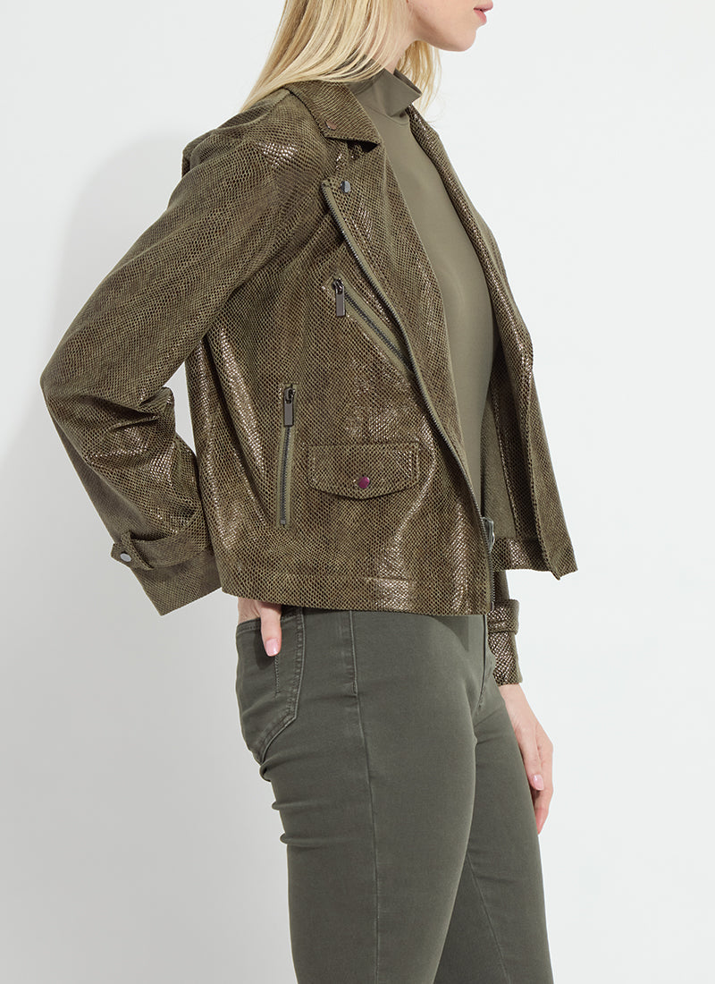 Lyssè Emory Vegan Suede Moto Jacket