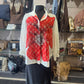 Elle Floral Eyelet White Collared Button Down Shirt