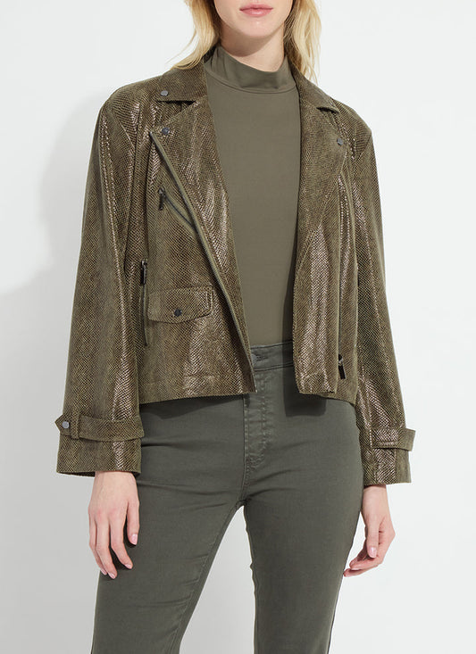Lyssè Emory Vegan Suede Moto Jacket